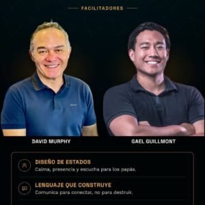 Flyer del taller Neuro-Crianza con David Murphy y Gael Guillmont, 26 de septiembre, Hotel Holiday Inn, Tuxtla Gutiérrez
